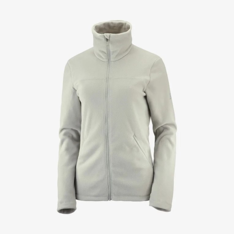 Casaco Salomon Essential Cosy Fleece Full Zip Feminino Luz Cinzentas | PT C68297